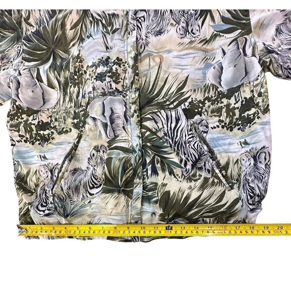 VTG EVR 90s Y2K Satin Jungle Safari Lightweight Windbreaker Jacket Women Size PS - Picture 14 of 16